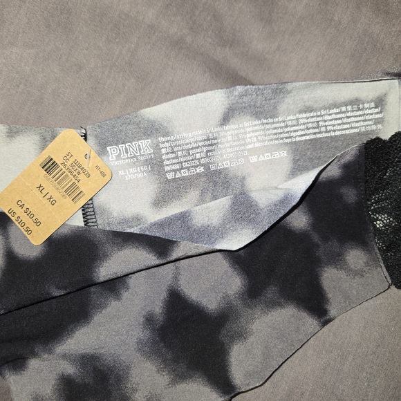 PINK Victoria's Secret Black, Cream, and Gray Lace Panties Trio - Picture 4 of 8